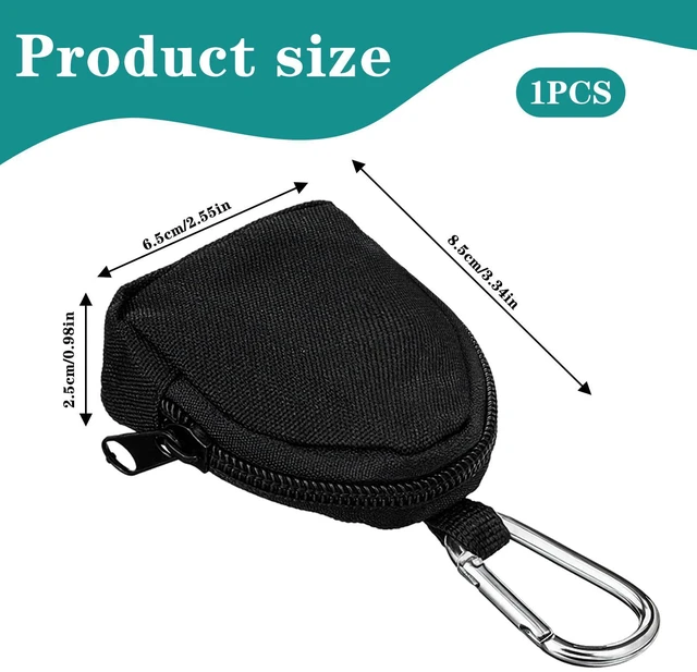 Alt view image 2 of 7 - Mini Keychain Pouch, Black Mini Coin Purse Keychain, Black Nylon Coin Pouch for Earphone Car Key Backpack Accessory Pouches