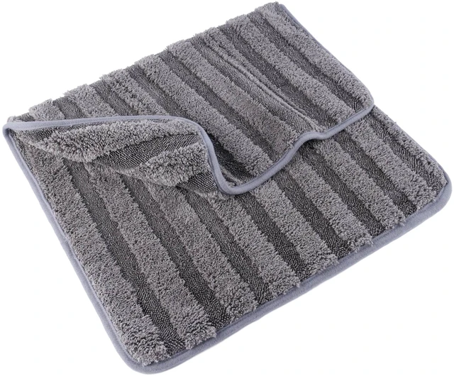 Main image of POLYTE Twist Yarn and Fleece Microfiber Drying Towel (16x24, Gray)