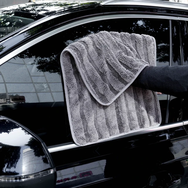 Alt view image 6 of 6 - POLYTE Twist Yarn and Fleece Microfiber Drying Towel (16x24, Gray)