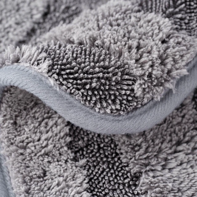 Alt view image 3 of 6 - POLYTE Twist Yarn and Fleece Microfiber Drying Towel (16x24, Gray)