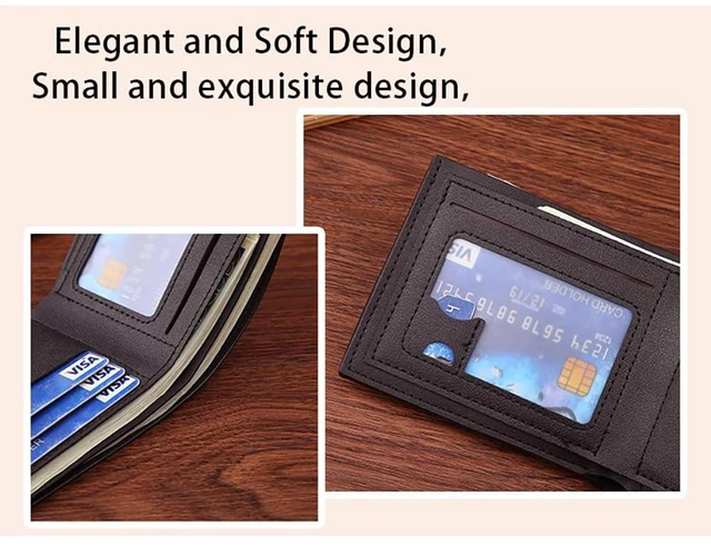 Alt view image 5 of 7 - MUFANDUO Slim Wallet for Men with Coin Purse, Minimalist Wallet with Zipper, Bifold Mens Wallets with Credit Card Holder, PU Leather Men's Wallet with Money Clip, Carteras Para Hombres (Coffee E)