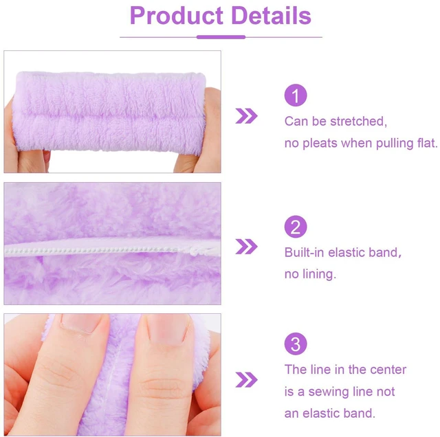 Alt view image 7 of 7 - Chanaco Makeup, Skincare & Face Wash Headband, Wrist Towels, Spa Headband, Teen Girl Gifts, Hair Accessories for Women & Girls