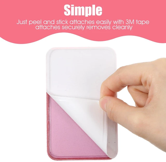 Alt view image 3 of 7 - 4 PCS Flat Thin Wallet Key Holder, Slim Credit Card Sleeve Holders, Minimalist Slim Key Organizer Sleeve with Big Compartment, Compact KeyCard Holder for Women Men (Black, White, Fuchsia, Brown)