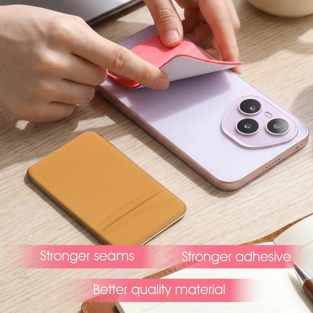 Alt view image 6 of 7 - 4 PCS Flat Thin Wallet Key Holder, Slim Credit Card Sleeve Holders, Minimalist Slim Key Organizer Sleeve with Big Compartment, Compact KeyCard Holder for Women Men (Black, White, Fuchsia, Brown)