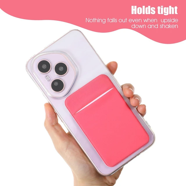 Alt view image 5 of 7 - 4 PCS Flat Thin Wallet Key Holder, Slim Credit Card Sleeve Holders, Minimalist Slim Key Organizer Sleeve with Big Compartment, Compact KeyCard Holder for Women Men (Black, White, Fuchsia, Brown)