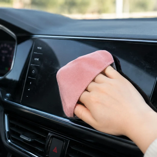 Alt view image 7 of 7 - Car Screen Cleaner Cloth, Microfiber Touch Screen Clean Wipes for Car | Foldable Square Cleaning Pad for Vehicle Dashboard LCD Display - Car Accessories