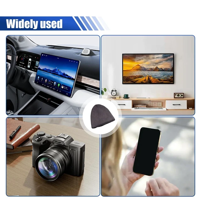 Alt view image 6 of 6 - QEUOBUE Triangle Car Touch Screen Cleaner Cloth, Soft Microfiber Auto Cleaning Wipes, Vehicle Dashboard Display Cleaner Tool, Car Wash Cloth for Most Cars, Trucks, SUVs (Triangle)