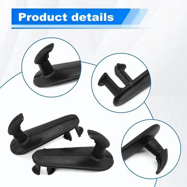 Alt view image 2 of 7 - 4Pcs Car Floor Mat Clips Floor Carpet Clips Fixing Hooks Compatible with Toyota Lexus Cargo Fastener, Cargo Mat Clip Accessories Black