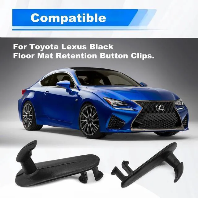 Alt view image 4 of 7 - 4Pcs Car Floor Mat Clips Floor Carpet Clips Fixing Hooks Compatible with Toyota Lexus Cargo Fastener, Cargo Mat Clip Accessories Black