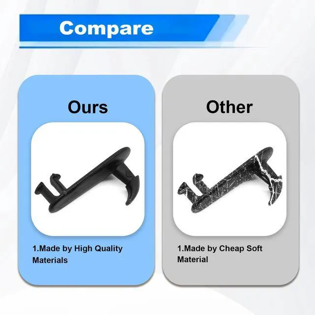 Alt view image 5 of 7 - 4Pcs Car Floor Mat Clips Floor Carpet Clips Fixing Hooks Compatible with Toyota Lexus Cargo Fastener, Cargo Mat Clip Accessories Black