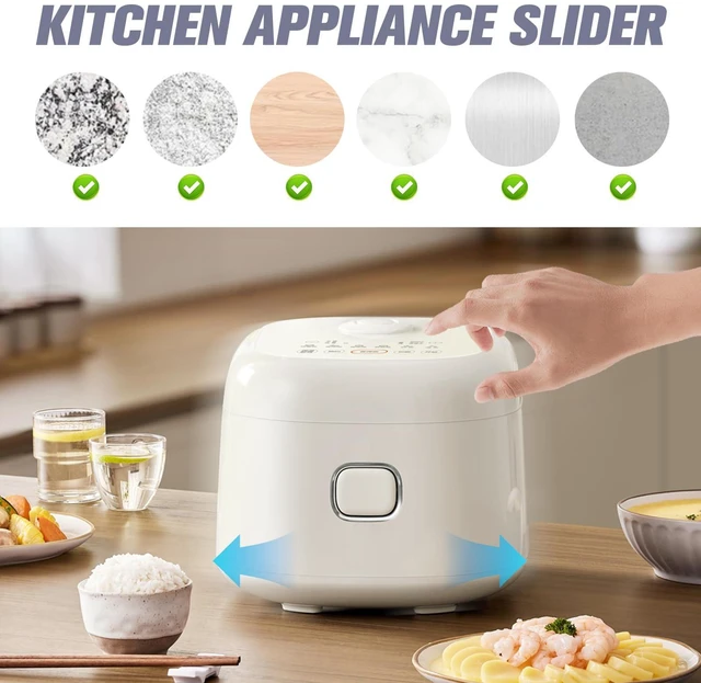 Alt view image 3 of 7 - 8Pcs, Appliance Sliders, 3/4'' Small Furniture Sliders | Self-Adhesive, Kitchen Countertop Gliders, For Coffee Maker, Air Fryer, Blender, Stand Mixer