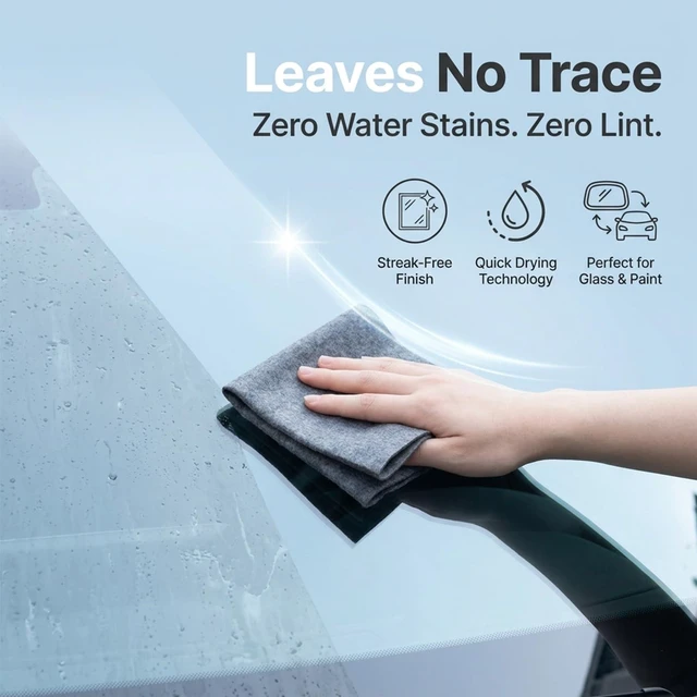 Alt view image 6 of 7 - Ezymivs 10Pcs Magic Cleaning Cloths for Glass, Thickened Magic Cloths for Windows & Glass 2Size Reusable Lint Free Streak Free Microfiber Magics Cloth for Kitchen, Windows, Mirrors, Cars