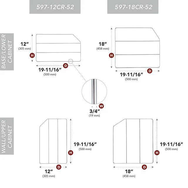 Alt view image 3 of 7 - 18" Bakeware and Tray Divider for Wall/Base Cabinets, Chrome | Baking & Cookie Sheet Organizer, Min Opening Width of 3",