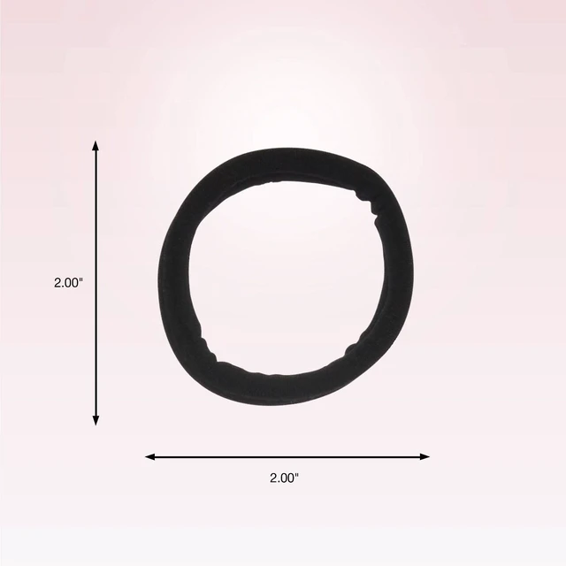 Alt view image 3 of 7 - No Damage Super Comfy Hosiery Elastic Hair Tie Ponytailers - Black - Thick Hair - 10pcs