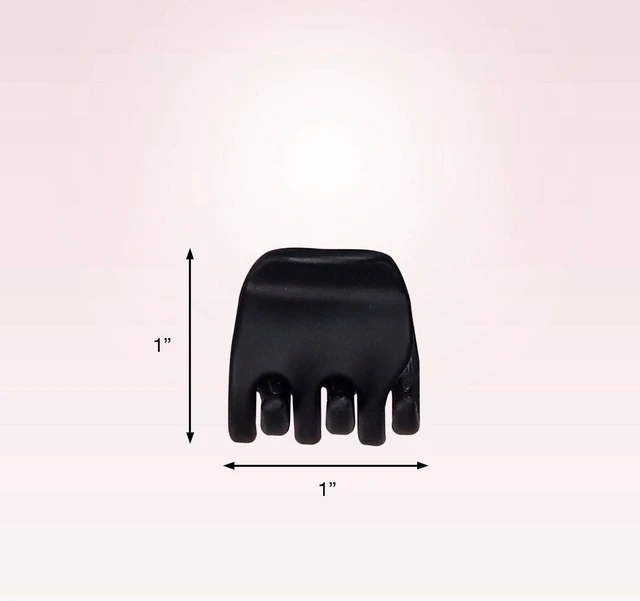 Alt view image 6 of 7 - No-Slip Grip Mini Claw Clips - Matte Tortoise/Black - All Hair - 6pcs: Hair Styling, Solid Pattern