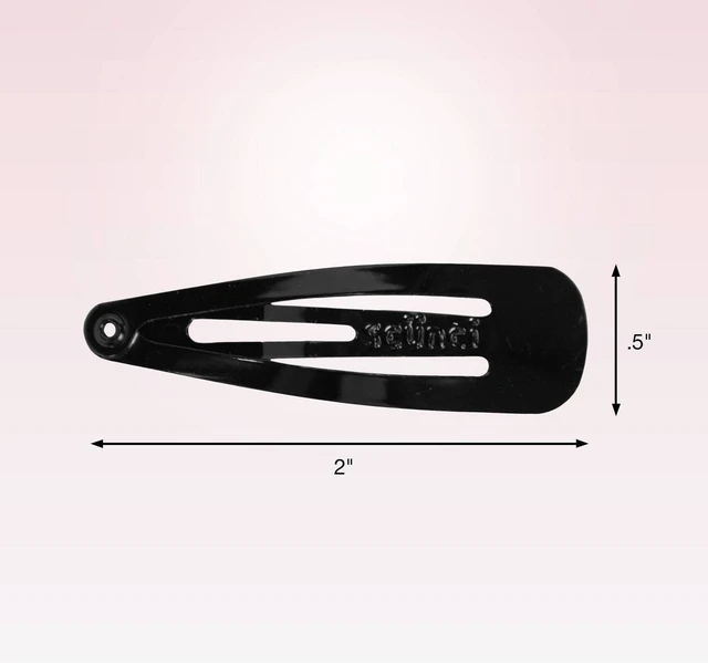 Alt view image 5 of 7 - Metal Snap Clips - Black - All Hair - 12pcs: Hair Styling, Fashion, Securing Hair
