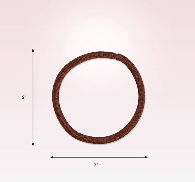 Alt view image 2 of 7 - No Damage Elastic Hair Ties - Brown - All Hair - 4mm - 18pcs: Hair Styling Accessories