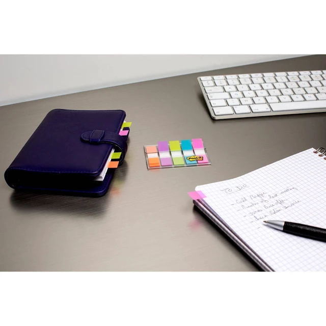 Alt view image 4 of 7 - Flags, Assorted Bright Colors, .5 in. Wide, 100 Flags/OntheGo Dispenser: Multicolor Removable File Tabs