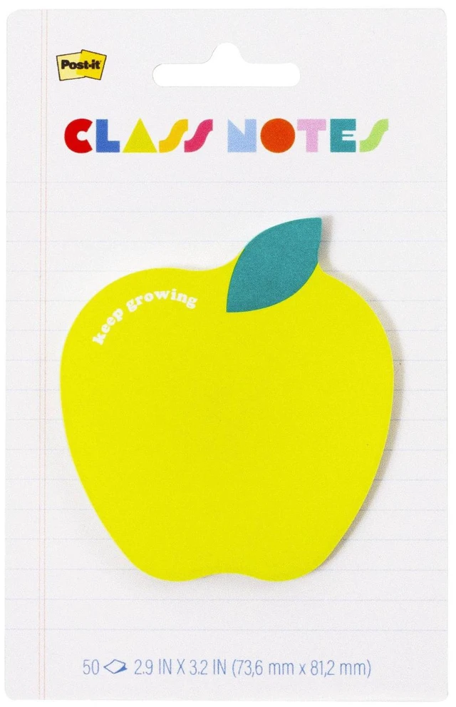 Main image of 2.3"x3.4"Class Notes Apple Yellow
