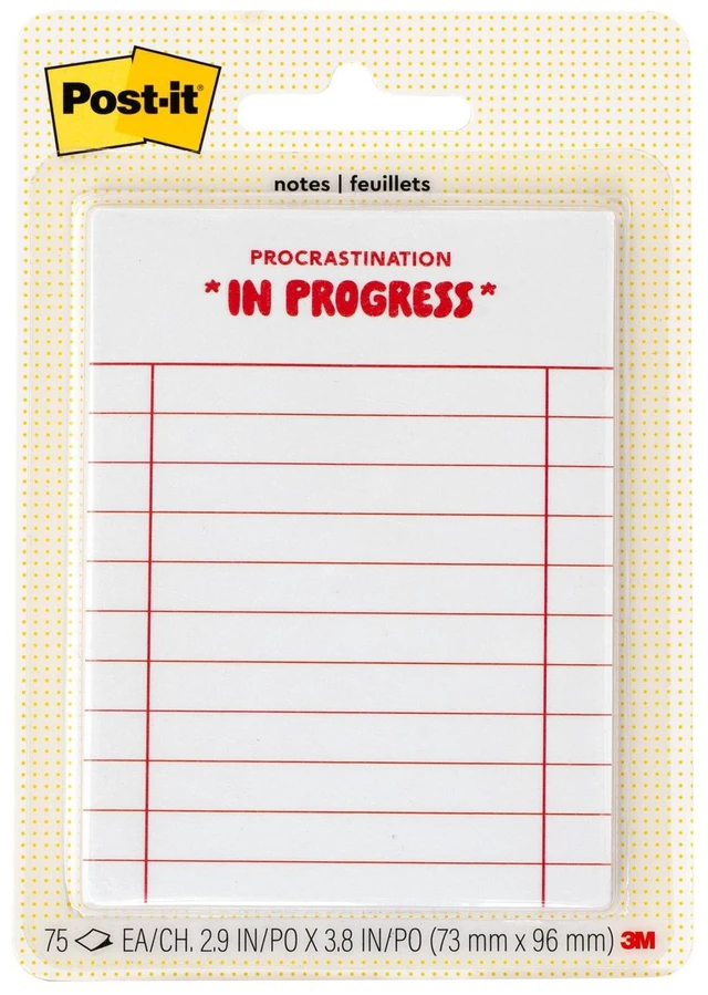 Main image of 3"x4"Procrastination in Progress Mini List Notes 75 Sheets