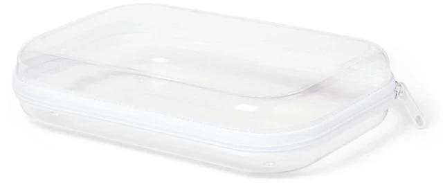 Main image of Hard Sided Zipper Pencil Case Clear