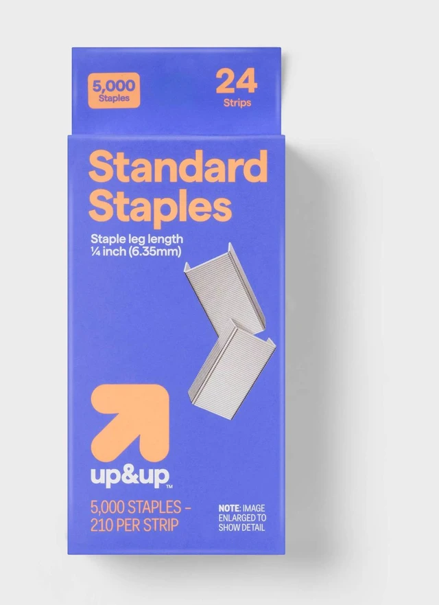 Main image of 5000 Standard Staples: Staple Refills for Stapler, Metallic Silver, 5000 Count
