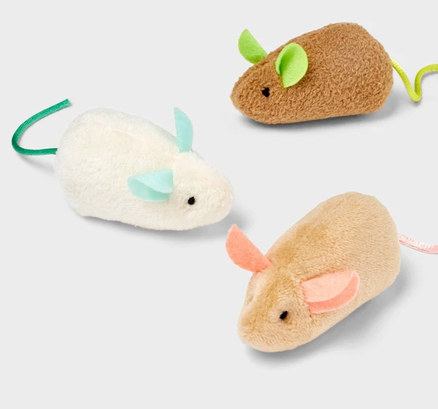 Alt view image 2 of 7 - Mouse Cat Toy Set - 3pk - Boots & Barkley
