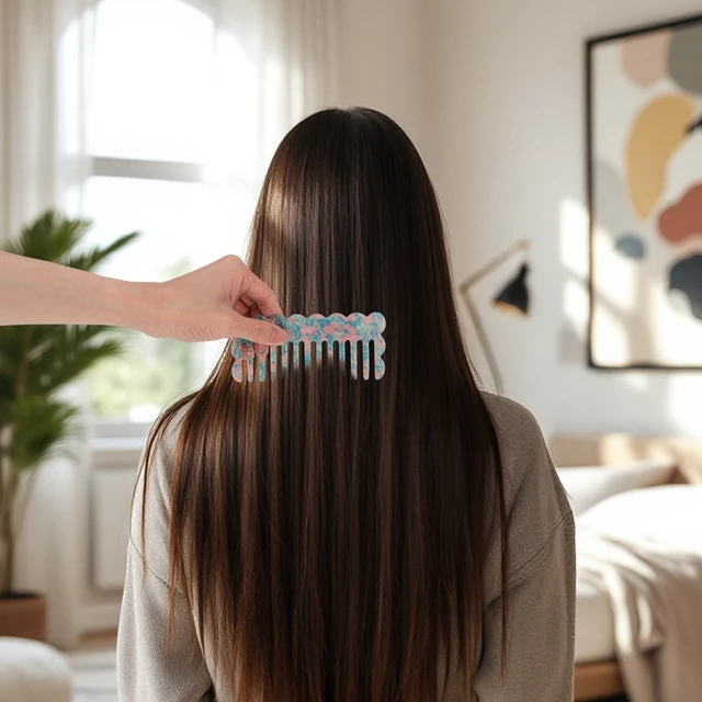 Alt view image 2 of 6 - Women's Portable Double Rhinestones Side Comb 1 Pc