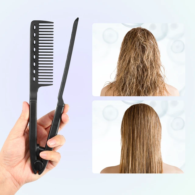 Alt view image 7 of 7 - 4 Pcs Tail Comb for Home Use, Styling Comb, Steel Handle Hair Combs Black