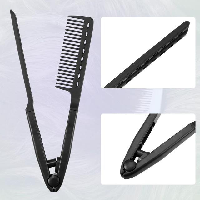 Alt view image 3 of 7 - 4 Pcs Tail Comb for Home Use, Styling Comb, Steel Handle Hair Combs Black