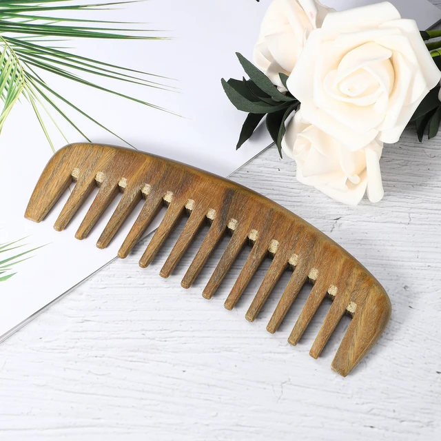Alt view image 2 of 6 - Long Handle Wide Tooth Comb Detangler for Curly Wet Wavy Thick Hair 1 Pc