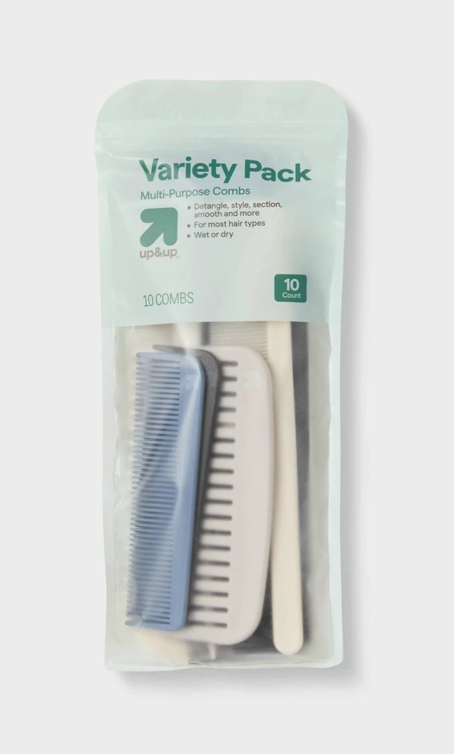 Main image of Dressing Styling Combs 2pc Black and Gray: Hair Styling For All Hair Types, Includes Comb