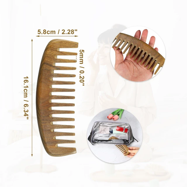 Alt view image 4 of 6 - Long Handle Wide Tooth Comb Detangler for Curly Wet Wavy Thick Hair 1 Pc