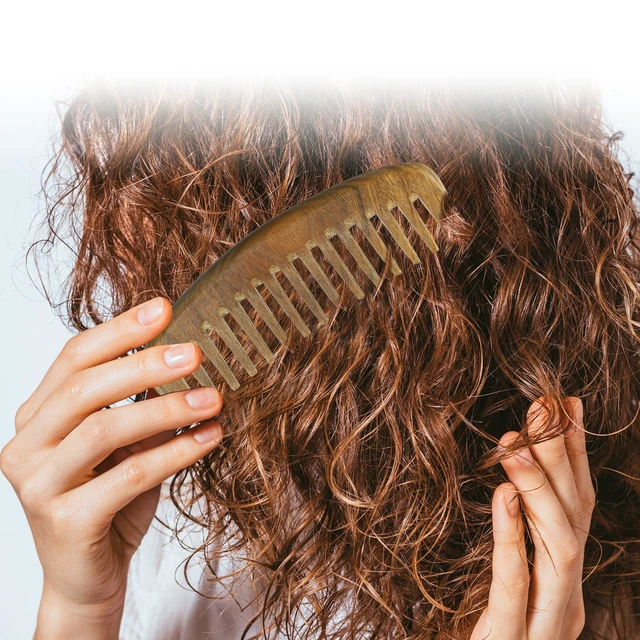 Alt view image 5 of 6 - Long Handle Wide Tooth Comb Detangler for Curly Wet Wavy Thick Hair 1 Pc