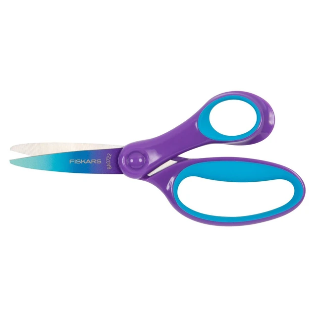 Alt view image 5 of 7 - Pointed-Tip Softgrip School Supplies Big Kids Scissors for Kids 8 to 11 - 6" Scissors - Purple Ombre