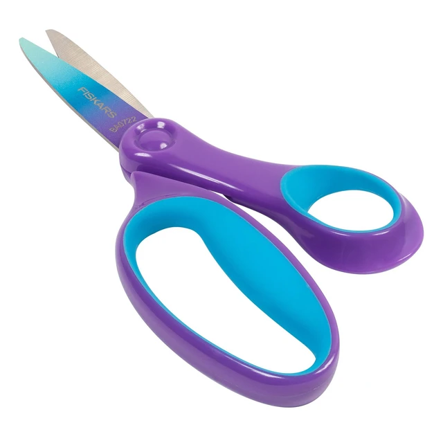 Alt view image 6 of 7 - Pointed-Tip Softgrip School Supplies Big Kids Scissors for Kids 8 to 11 - 6" Scissors - Purple Ombre