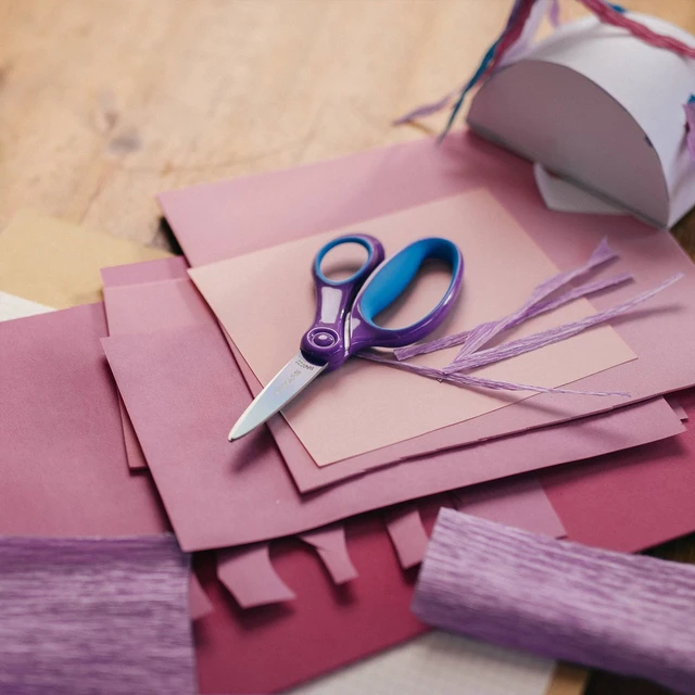 Alt view image 4 of 7 - Pointed-Tip Softgrip School Supplies Big Kids Scissors for Kids 8 to 11 - 6" Scissors - Purple Ombre