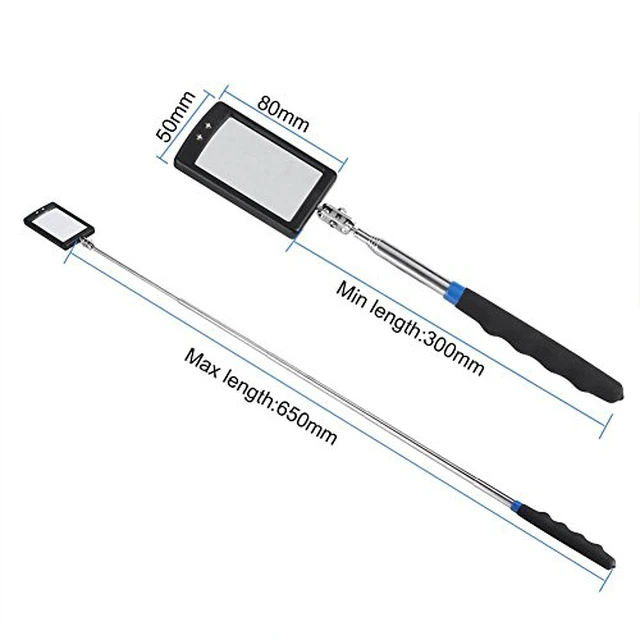 Alt view image 2 of 4 - Telescoping Lighted Inspection MirrorTelescoping LED Lighted Inspection Mirror 360 Swivel for Extra Viewing
