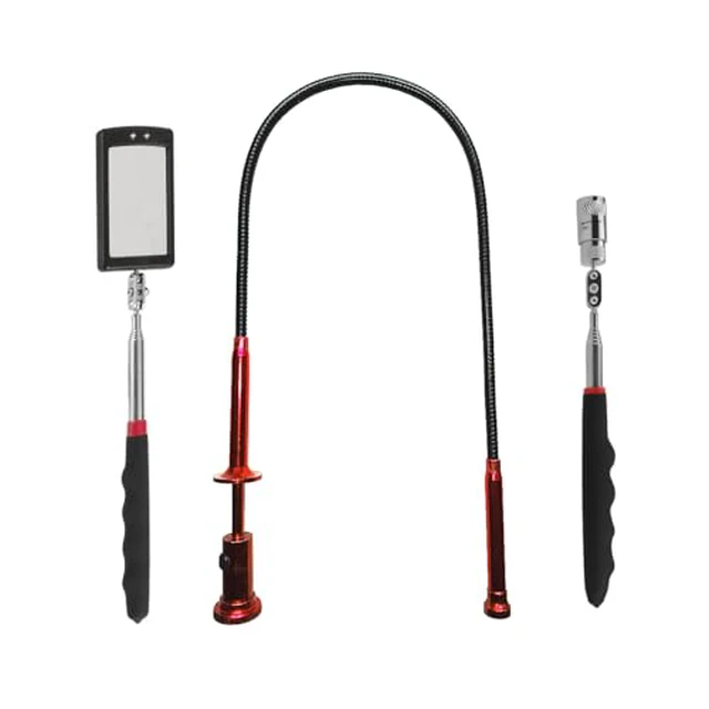 Alt view image 4 of 4 - Telescoping Lighted Inspection MirrorTelescoping LED Lighted Inspection Mirror 360 Swivel for Extra Viewing