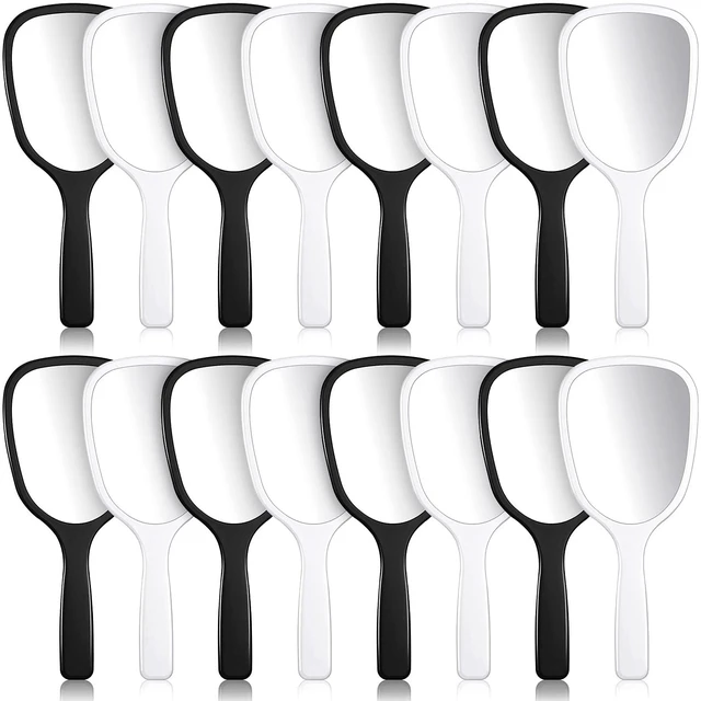 Main image of 16 Pcs Small Handheld Mirrors, Black, White