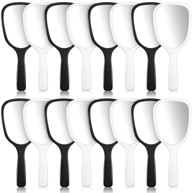 Alt view image 2 of 7 - 16 Pcs Small Handheld Mirrors, Black, White