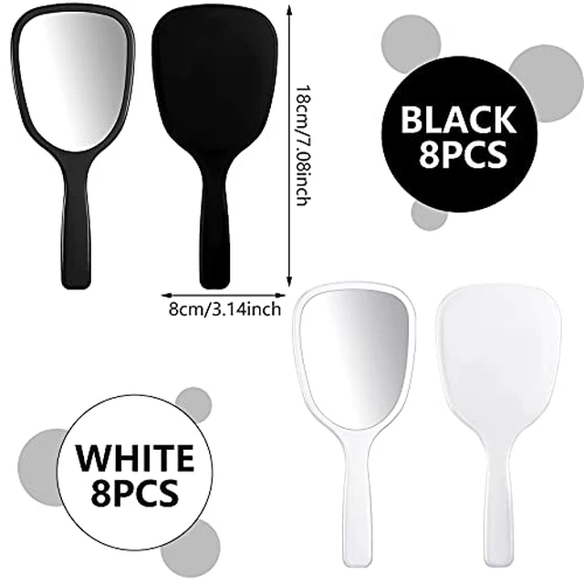 Alt view image 3 of 7 - 16 Pcs Small Handheld Mirrors, Black, White