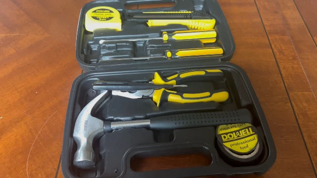 Alt view image 3 of 4 - Tool Kit, Hand Tool Set with Hammer, 9 Piece
