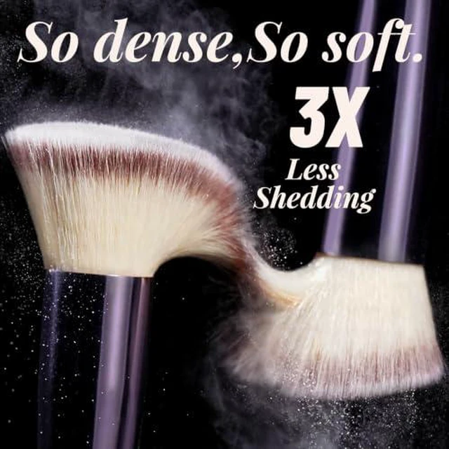Alt view image 3 of 7 - Makeup Brush Set 18 Pcs Professional Foundation Powder Concealers Eyeshadow Blush Synthetic Makeup Brushes with Labeled instruction Black Case Upgraded Version