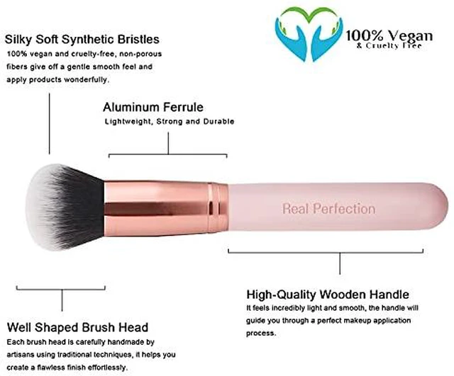 Alt view image 4 of 7 - Makeup Brush Set 16 Pcs with 1 Eyebrow Razor Premium Synthetic Foundation Powder Concealers Eyeshadow Blush Makeup Brushes Make up Brushes Kit (Pink)