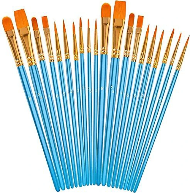 Alt view image 2 of 5 - Acrylic Paint Brushes Set, 20 Pcs Pointed Tip Artist Paintbrushes