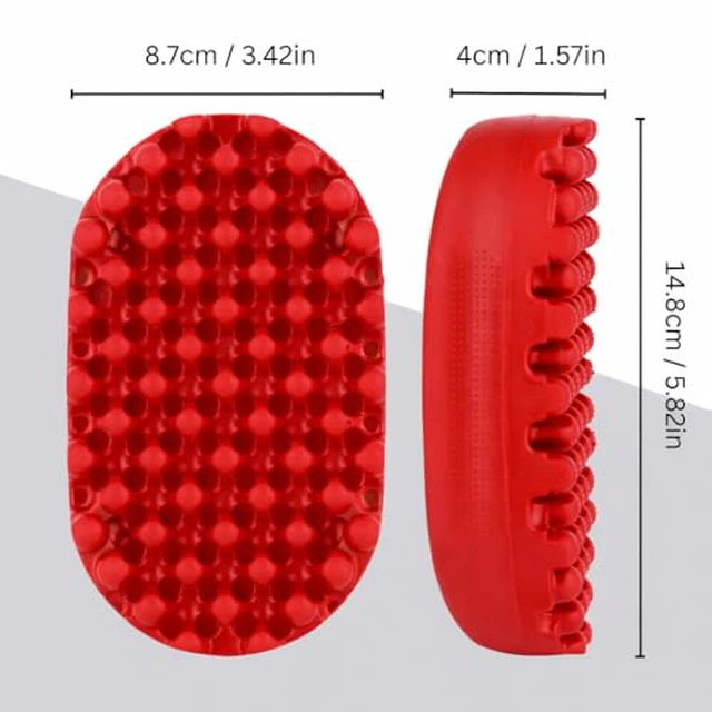 Alt view image 4 of 7 - Durable, Washable Comb Brush, a Premium Alternative to Hair Sponges for Afro, Curly, Coiled & 4C Hair, Ideal for Daily or Professional Use (1 Count) (Red)