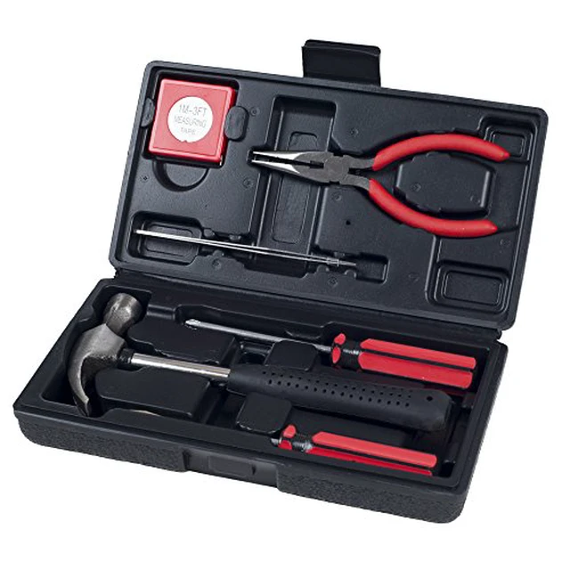 Alt view image 2 of 5 - 75-HT1007 Household Hand Tools, Tool Set - 6 Piece by , Set Includes Hammer, Screwdriver Set, Pliers (Tool Kit for the Home, Office, or Car) Black
