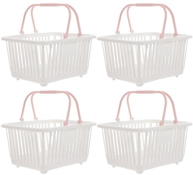 Main image of Plastic Storage Basket Set of 4 Desktop Basket for Office Supplies Cosmetic Organizer Open Top Storage Box for Home Study School Bedroom 6.29 X 5.11 X 3.14 in