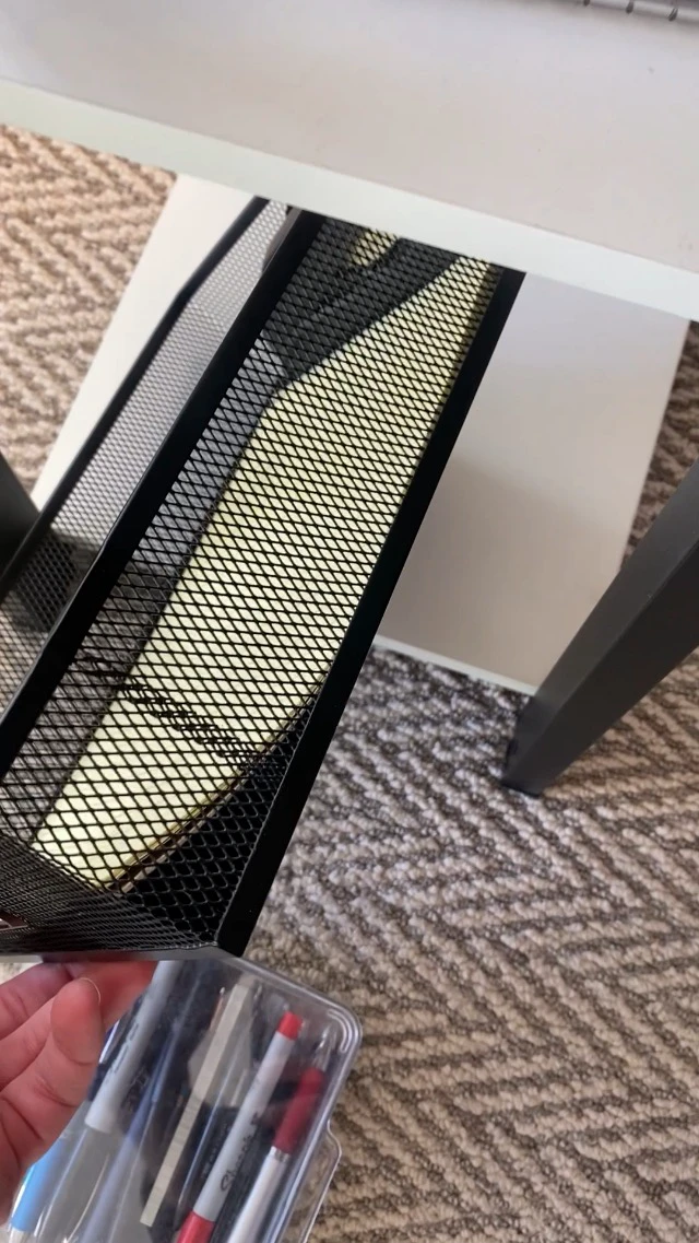 Alt view image 3 of 4 - Desk Drawer Organizer, A4 Large Metal Mesh Desk Organizer Tray, Versatile Storage Box Set for Office Home Supplies,13 x 9 inches